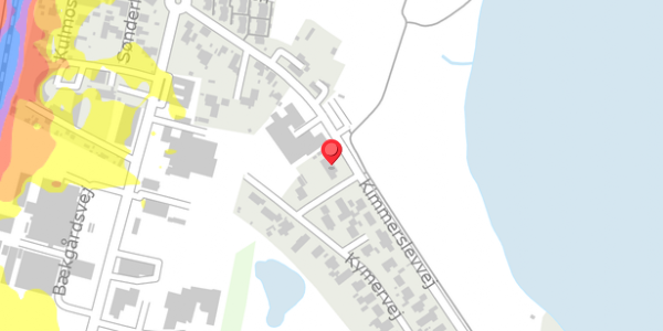 Trafikstøjkort på Kimmerslevvej 30, 4140 Borup