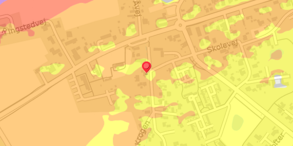 Trafikstøjkort på Krogen 8A, . , 4632 Bjæverskov