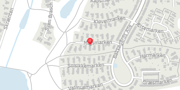 Trafikstøjkort på Majsmarken 9, 4140 Borup