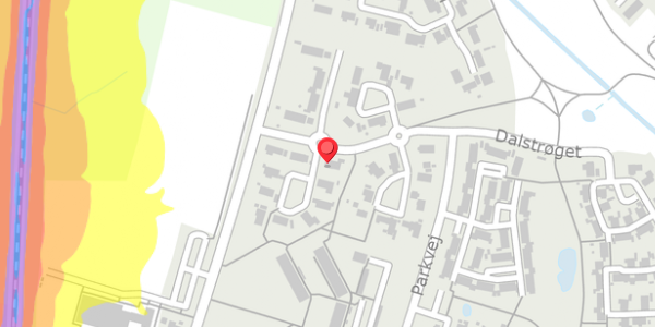Trafikstøjkort på Neergaardparken 19, 4140 Borup