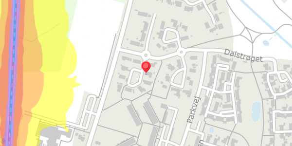 Trafikstøjkort på Neergaardparken 21, 4140 Borup