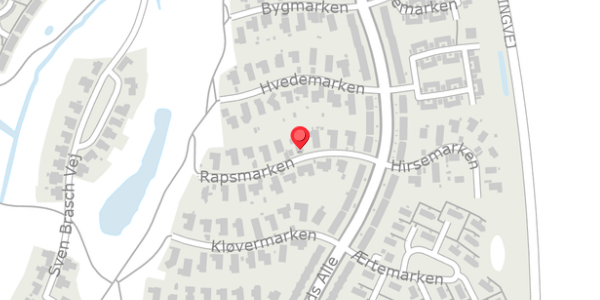 Trafikstøjkort på Rapsmarken 8, 4140 Borup