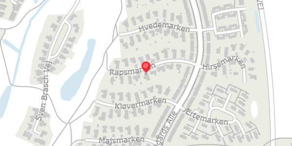 Trafikstøjkort på Rapsmarken 9, 4140 Borup