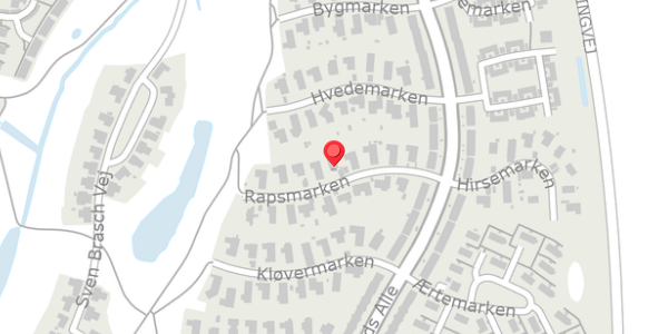 Trafikstøjkort på Rapsmarken 10, 4140 Borup