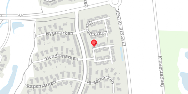 Trafikstøjkort på Rugmarken 1, 4140 Borup