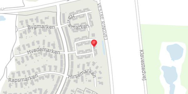 Trafikstøjkort på Rugmarken 13, 4140 Borup