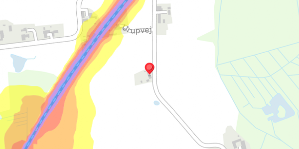 Trafikstøjkort på Urupvej 11, 4140 Borup