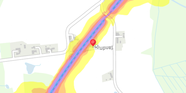Trafikstøjkort på Urupvej 15, 4140 Borup