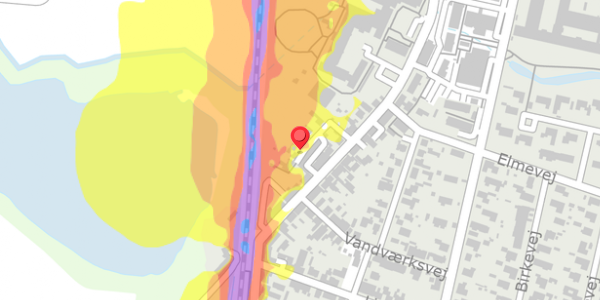 Trafikstøjkort på Vinkelvej 10, . , 4140 Borup