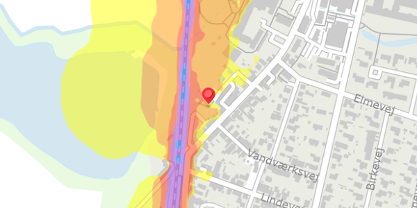Trafikstøjkort på Vinkelvej 16, . , 4140 Borup