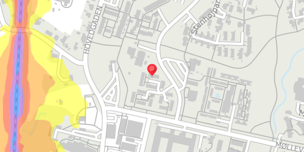 Trafikstøjkort på Ærtebjerghusene 8, 4140 Borup