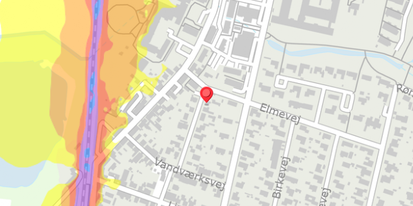Trafikstøjkort på Østergade 7, . , 4140 Borup