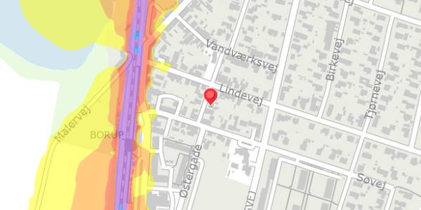 Trafikstøjkort på Østergade 31, . , 4140 Borup