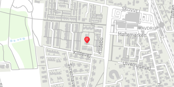 Trafikstøjkort på Kildebo 23, . , 4622 Havdrup