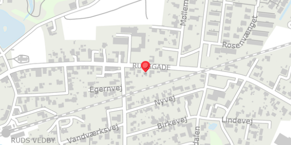Trafikstøjkort på Rudsgade 52, 4291 Ruds Vedby