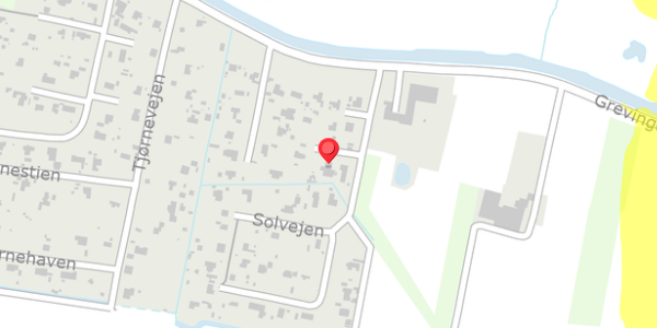 Trafikstøjkort på Solvejen 14, 4571 Grevinge