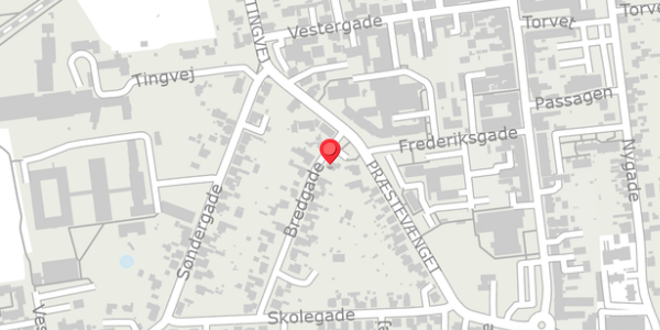 Trafikstøjkort på Bredgade 3, 4690 Haslev