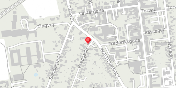 Trafikstøjkort på Bredgade 4, 4690 Haslev
