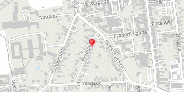 Trafikstøjkort på Bredgade 5, 4690 Haslev