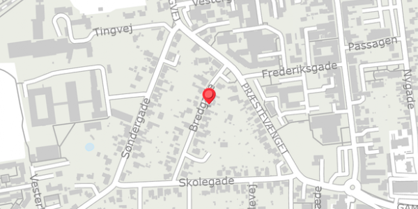 Trafikstøjkort på Bredgade 7, 4690 Haslev