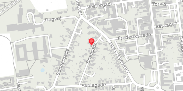 Trafikstøjkort på Bredgade 8, 4690 Haslev