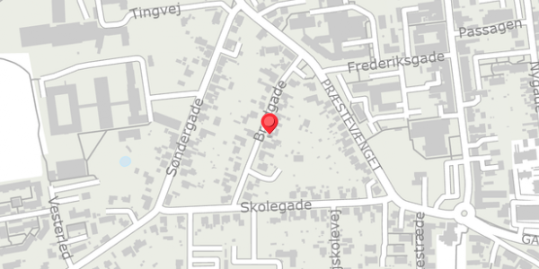 Trafikstøjkort på Bredgade 13, 4690 Haslev