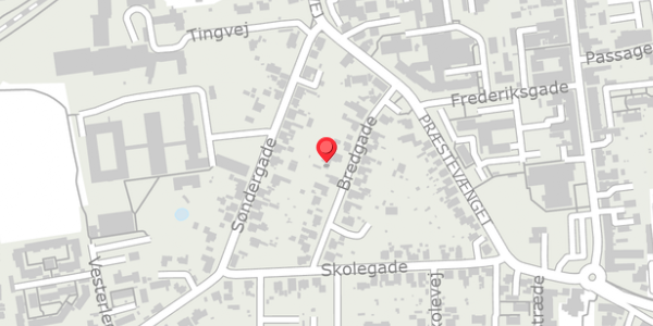Trafikstøjkort på Bredgade 14, 4690 Haslev