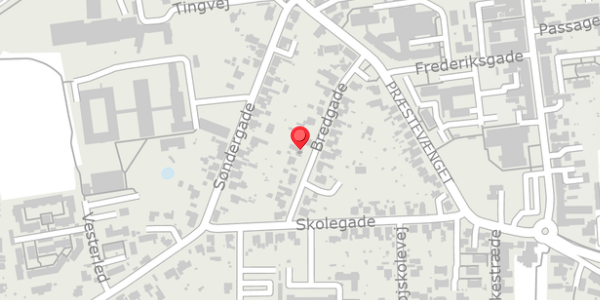 Trafikstøjkort på Bredgade 16B, 4690 Haslev