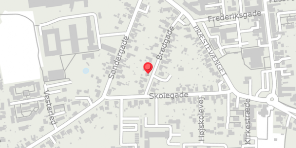 Trafikstøjkort på Bredgade 20, 4690 Haslev