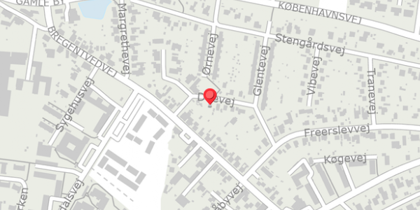 Trafikstøjkort på Duevej 8, 4690 Haslev