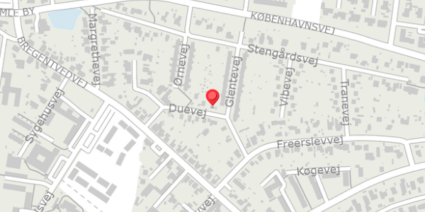 Trafikstøjkort på Duevej 13, 4690 Haslev