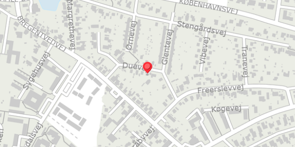 Trafikstøjkort på Duevej 14, 4690 Haslev