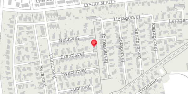 Trafikstøjkort på Erantisvej 13, 4690 Haslev