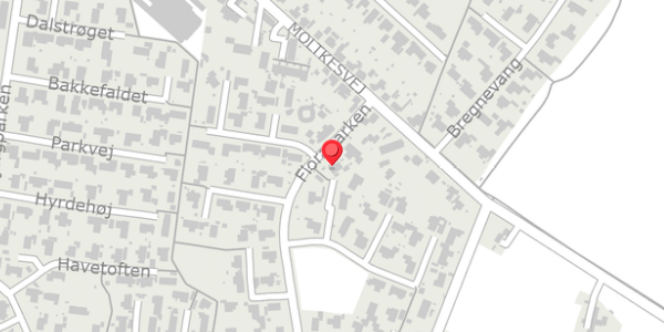 Trafikstøjkort på Floraparken 9, 4690 Haslev