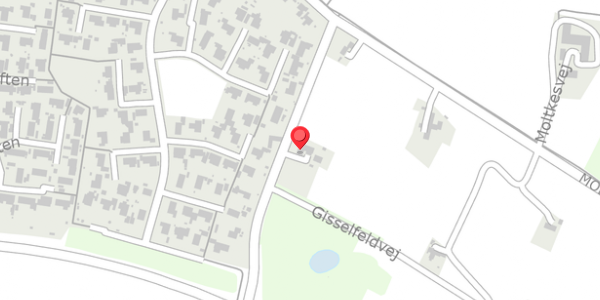 Trafikstøjkort på Gisselfeldvej 1, . , 4690 Haslev