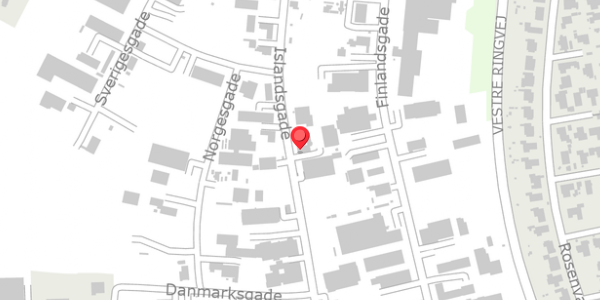 Trafikstøjkort på Islandsgade 13B, . , 4690 Haslev