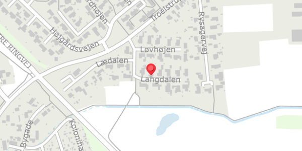 Trafikstøjkort på Langdalen 3, 4690 Haslev