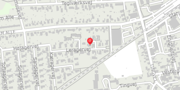 Trafikstøjkort på Leragervej 13, 4690 Haslev