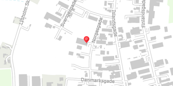 Trafikstøjkort på Norgesgade 10, 4690 Haslev