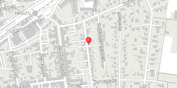 Trafikstøjkort på Nygade 13, 4690 Haslev