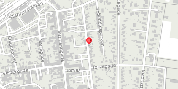 Trafikstøjkort på Nygade 23, 4690 Haslev