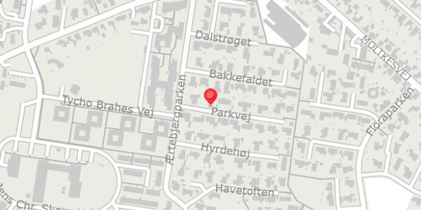 Trafikstøjkort på Parkvej 3, 4690 Haslev