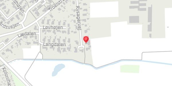 Trafikstøjkort på Rysagervej 19, 4690 Haslev