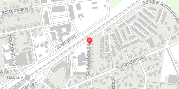 Trafikstøjkort på Schwartzgade 18, 4690 Haslev