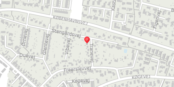 Trafikstøjkort på Tranevej 4, 4690 Haslev