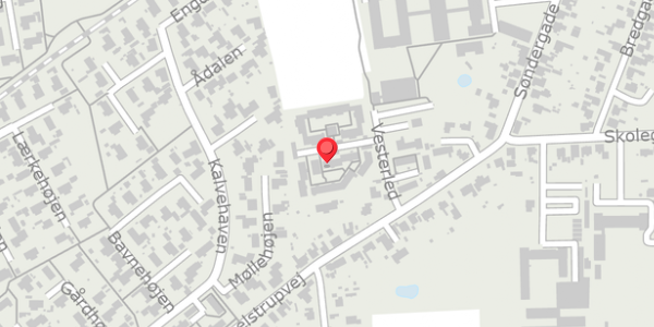 Trafikstøjkort på Vesterled 31, 4690 Haslev