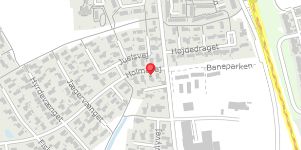 Trafikstøjkort på Holmevej 3, 4390 Vipperød