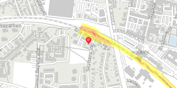 Trafikstøjkort på Skyttens Vej 2, 4300 Holbæk