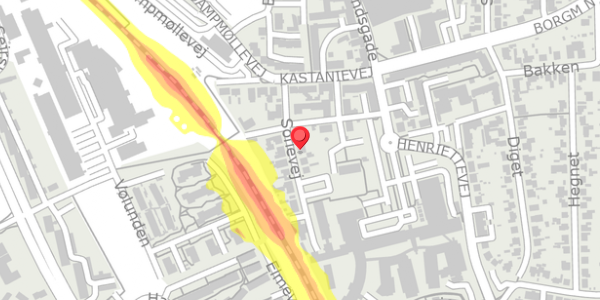 Trafikstøjkort på Sofievej 5, 4300 Holbæk