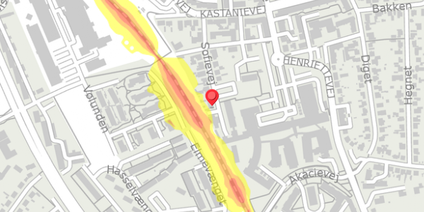 Trafikstøjkort på Sofievej 22, st. , 4300 Holbæk